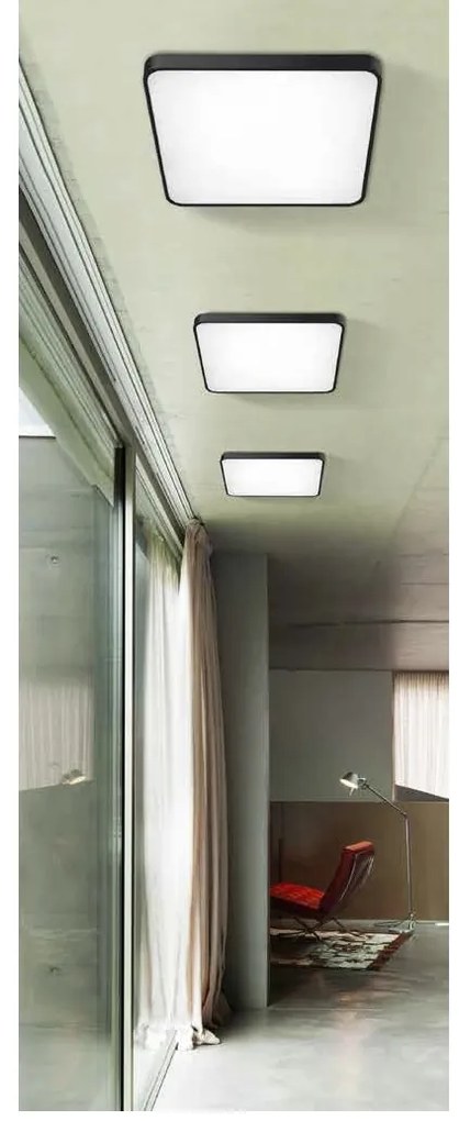 Lustra LED dimabila cu telecomanda de tavan/plafon Quadro 50 aurie