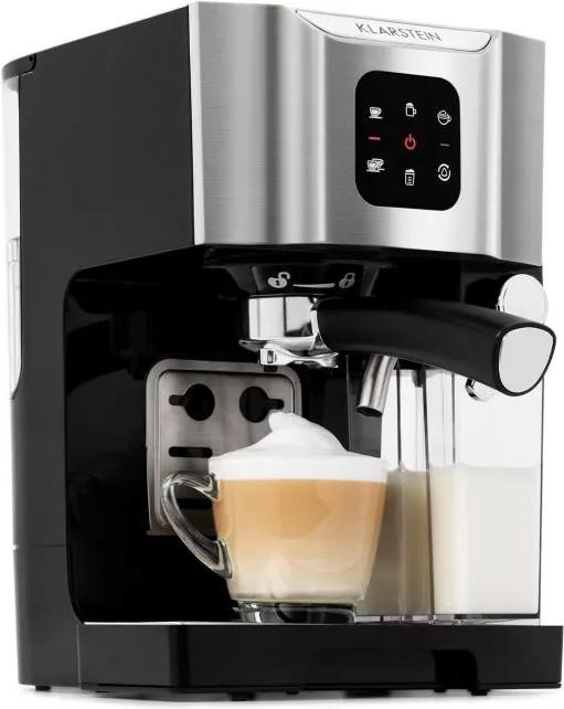 Klarstein BellaVita, mașină de cafea, 1450 W, 20 bar, spumă de lapte, 3 în 1, gri