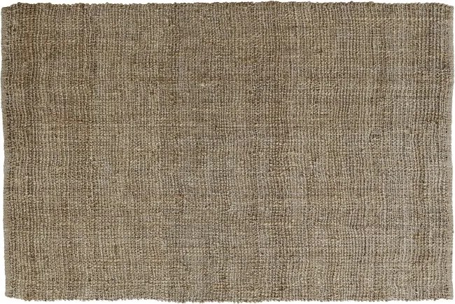 Covor din iută împletit manual, antiderapant, maro natural, 200 x 300 cm, 3000 GSM, „Jute Carpet"