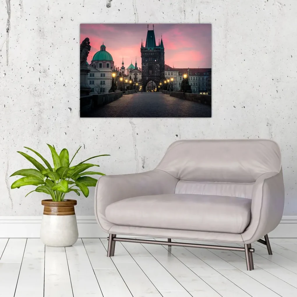 Tablou - Pe podul lui Carol,Praga (70x50 cm), în 40 de alte dimensiuni noi