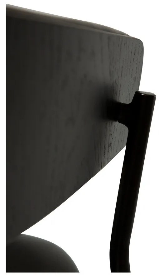 Scaun de sufragerie negru mat cu cotiere Crib – DAN-FORM Denmark