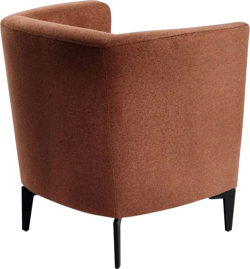Fotoliu de design, teracota/negru, KAPY