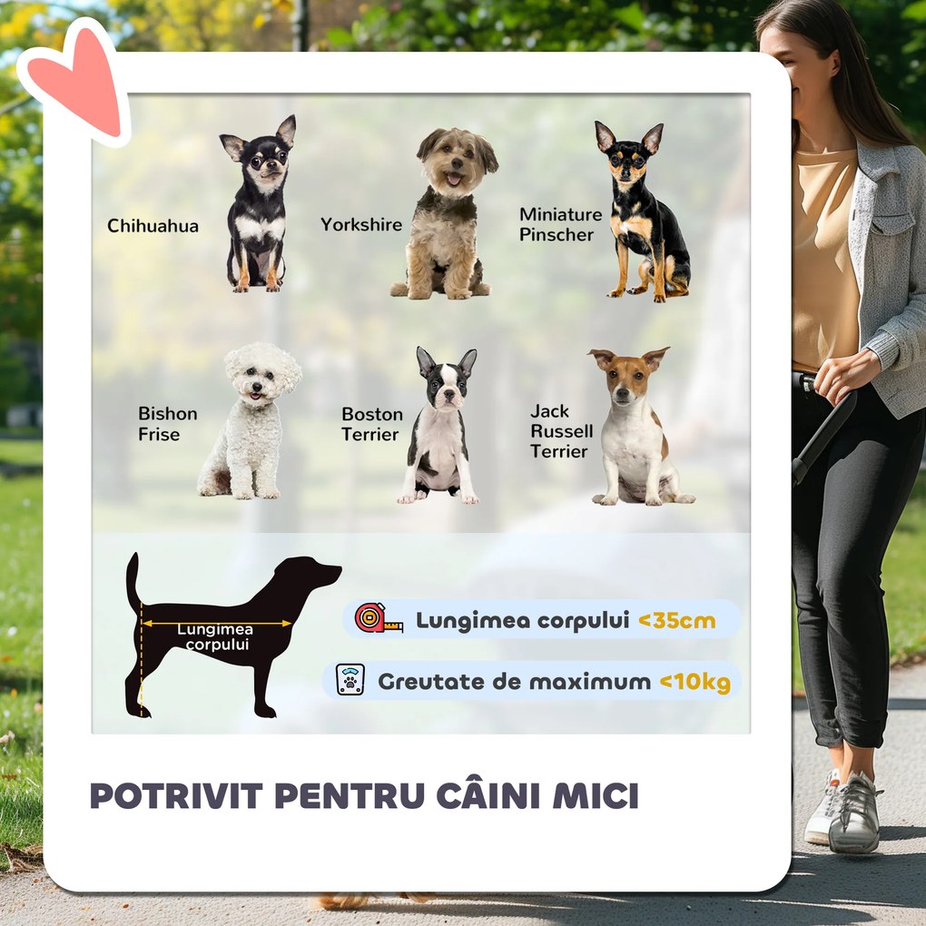 PawHut Passeggino per Cani Pieghevole Carrello per Animali Domestici Carrello Carrozzina Grigia 75x45x97cm | Aosom Romania