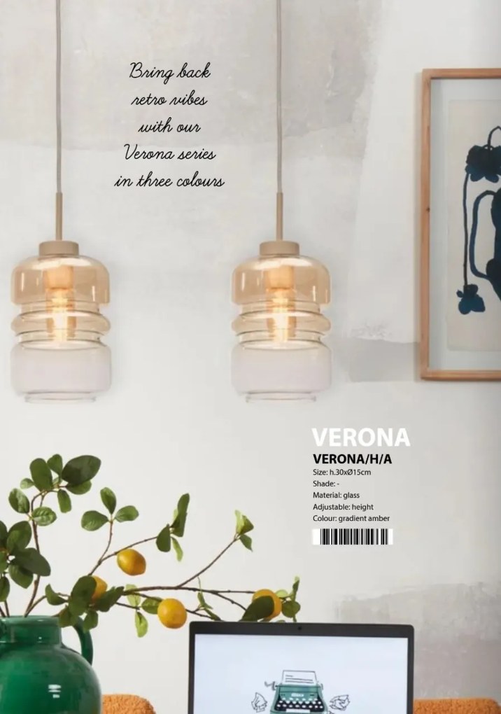 Pendul design decorativ Verona gradient/amber
