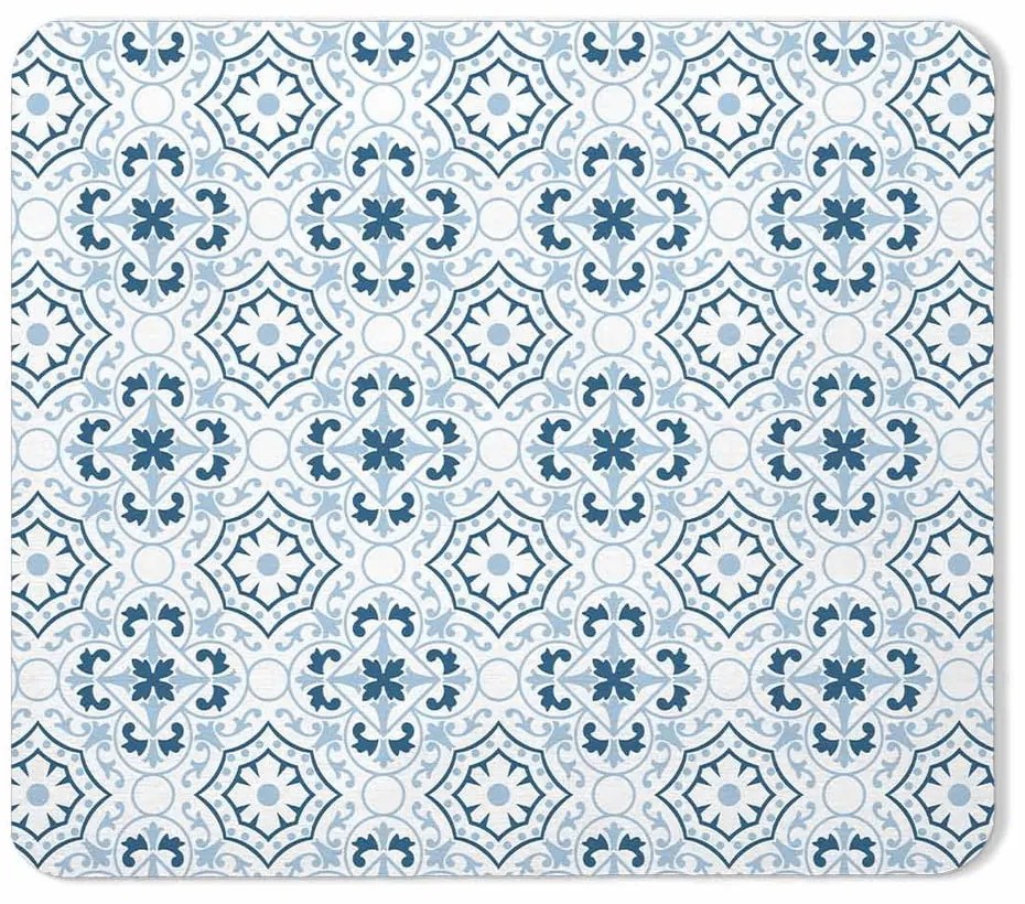 Covoraș de baie alb-albastru din diatomit 35x45 cm Atlanta – douceur d'intérieur