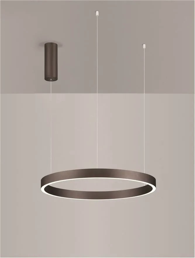 Lustra LED circulara ELOWEN 60cm, maro
