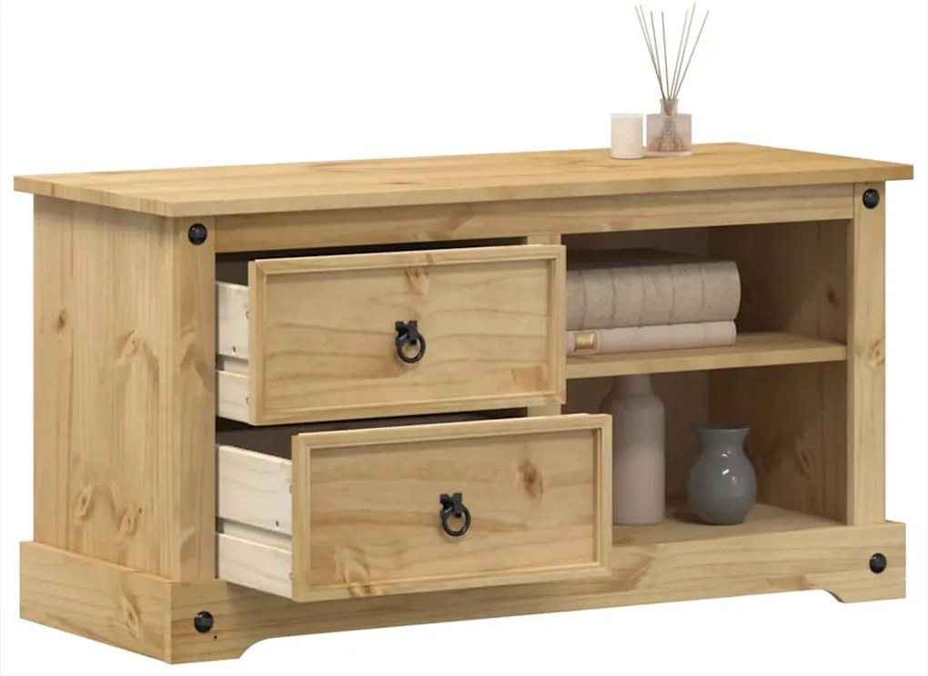 vidaXL Dulap TV „Corona”, 100x40x52 cm, lemn masiv de pin