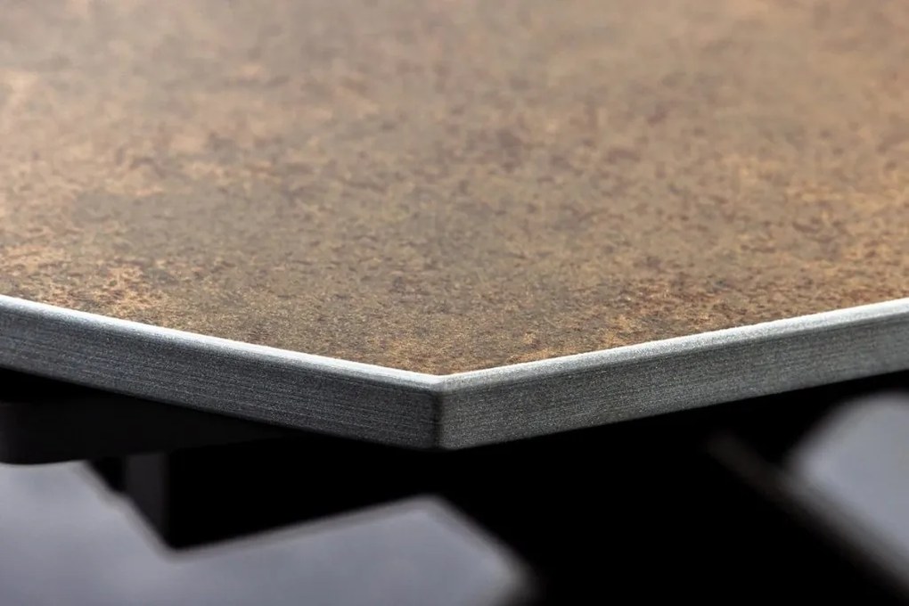 Masa extensibila cu design prin rotire Inception 130-190cm aspect ruginiu