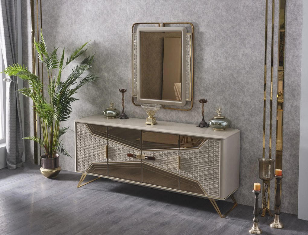 Bufet dining cu oglinda Milano-MobMax
