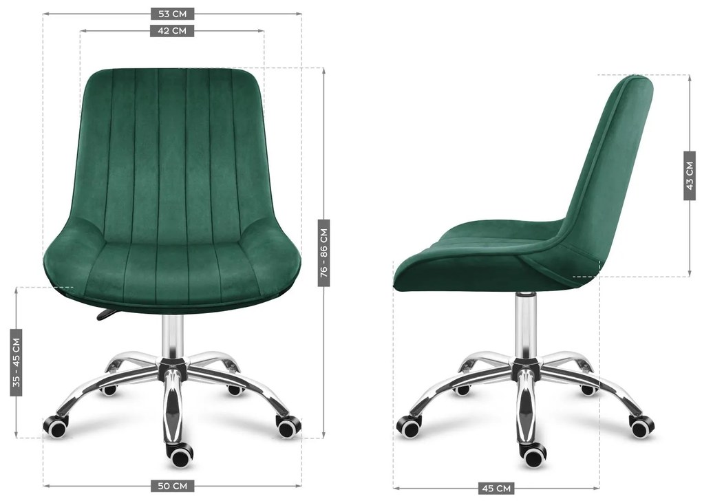 Scaun de birou Forte 3.5 (verde închis). 1087613