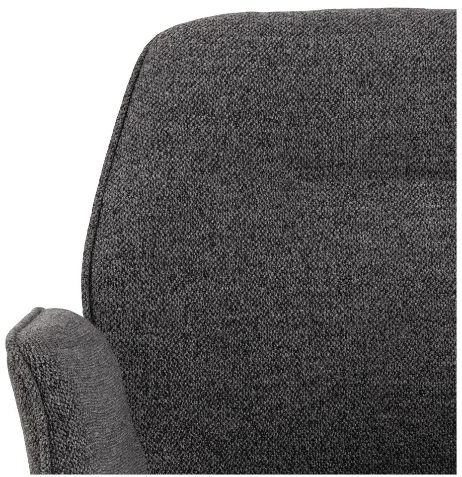 Scaun de sufragerie gri închis tapițat Aura – Actona