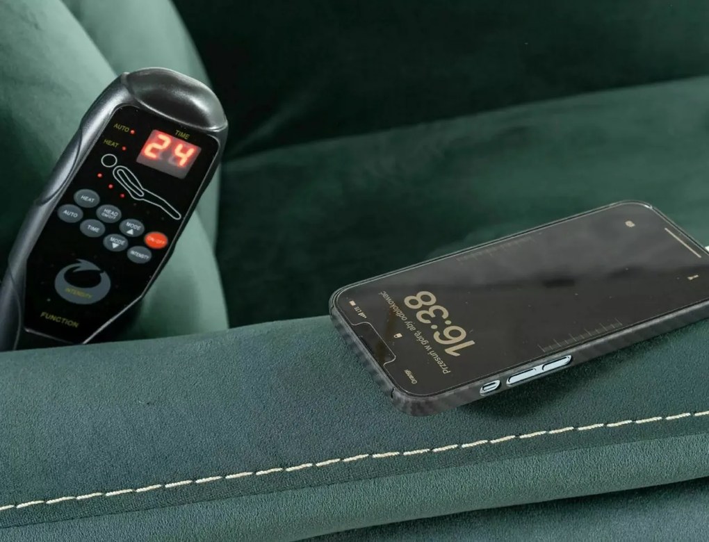 Fotoliu recliner cu functie de masaj Neptun M velvet bleumarin Blu86