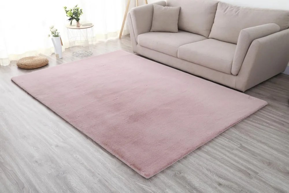 Covor Heinner Shaggy soft blanita Roz Pudra 50x90 cm