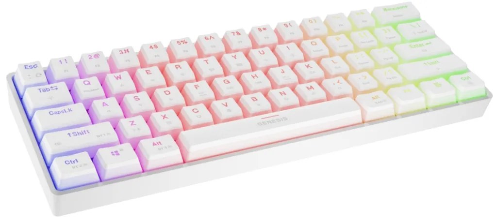 Tastatura Genesis Thor 660 G2 60% B alb