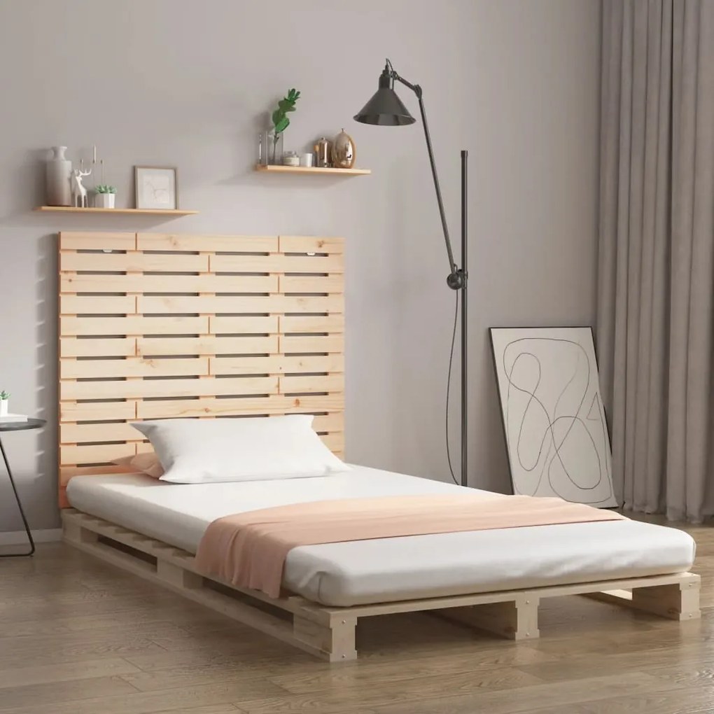 824663 vidaXL Tăblie de pat pentru perete, 106x3x91,5 cm, lemn masiv de pin