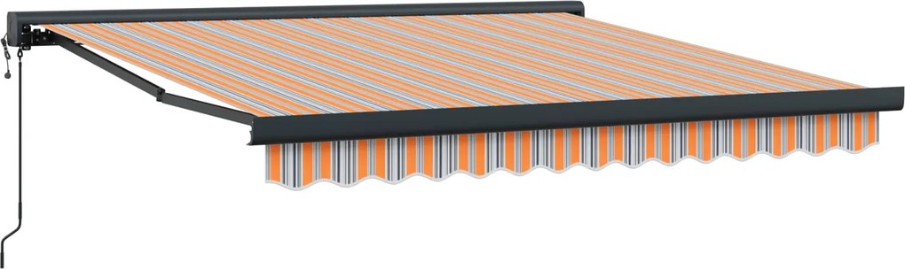 vidaXL Copertină Multicolour 350 x 250 cm Poliester și Aluminiu