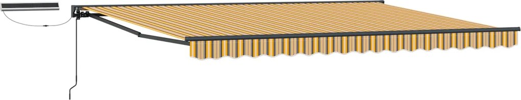 vidaXL Cort electric retractabil Galben și gri 4 × 3 m
