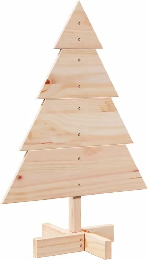 vidaXL Brad de Crăciun decorativ, 70 cm, lemn masiv