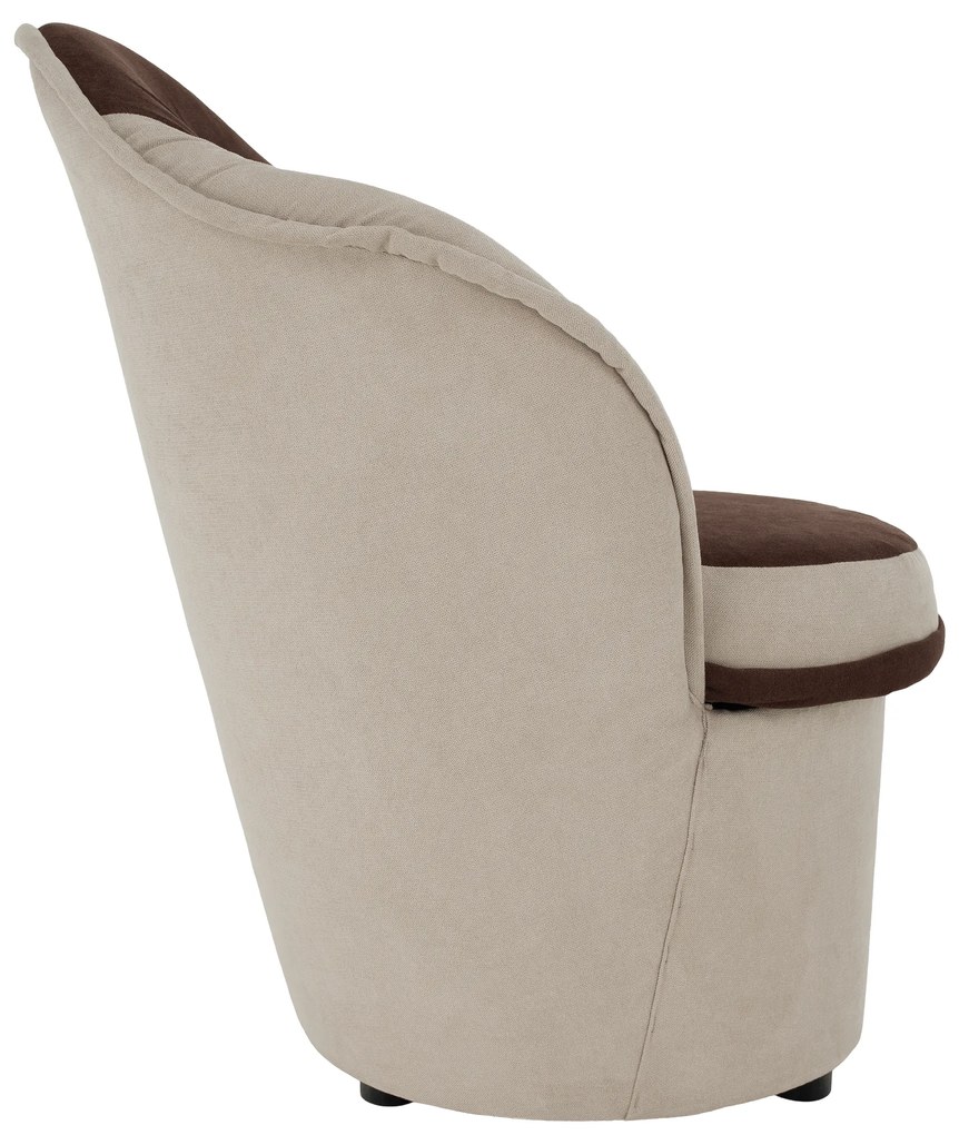 Fotoliu cu spatiu depozitare, bej/maro, PERSI