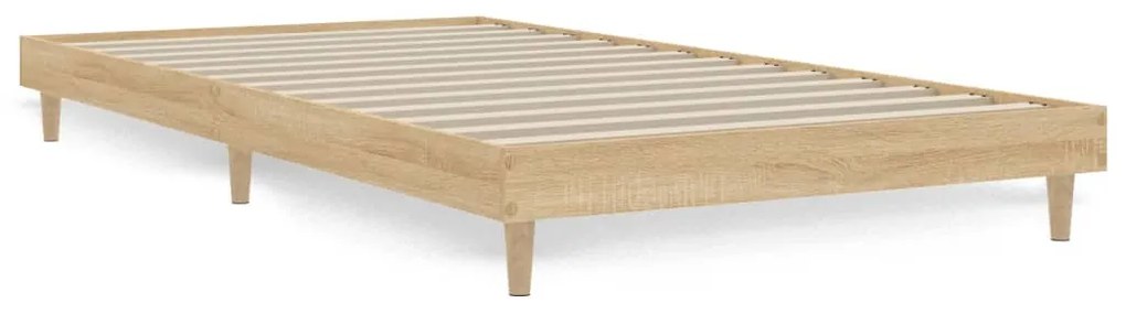 832056 vidaXL Cadru pat fără saltea stejar sonoma 100x200 cm lemn prelucrat