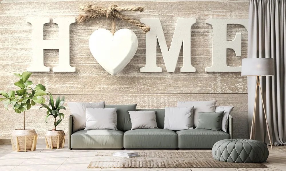 Tapet autoadeziv cu inscripția Home în design vintage