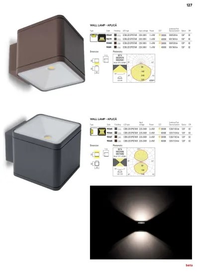 Redo 9069 - Aplică de perete LED pentru exterior BETA, 6W, 230V, IP54