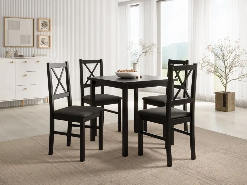 Scaun tapitat, din lemn, Milo X, ADRK Furniture (Culoare: Sonoma / Opium 85)