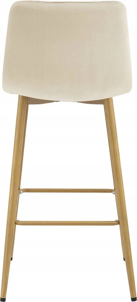 Scaun de bar POZZA VELVET, crem
