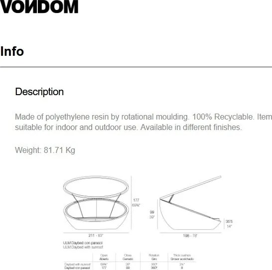 Pat de zi cu parasolar design modern premium lounge ULM