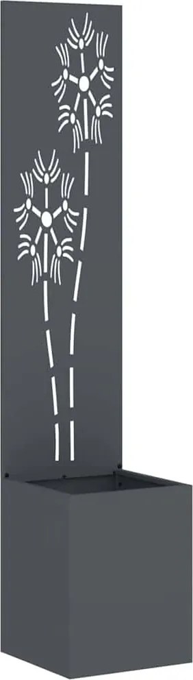 vidaXL Ecran de intimitate pentru grădină Floral Antracit 32 x 140 cm