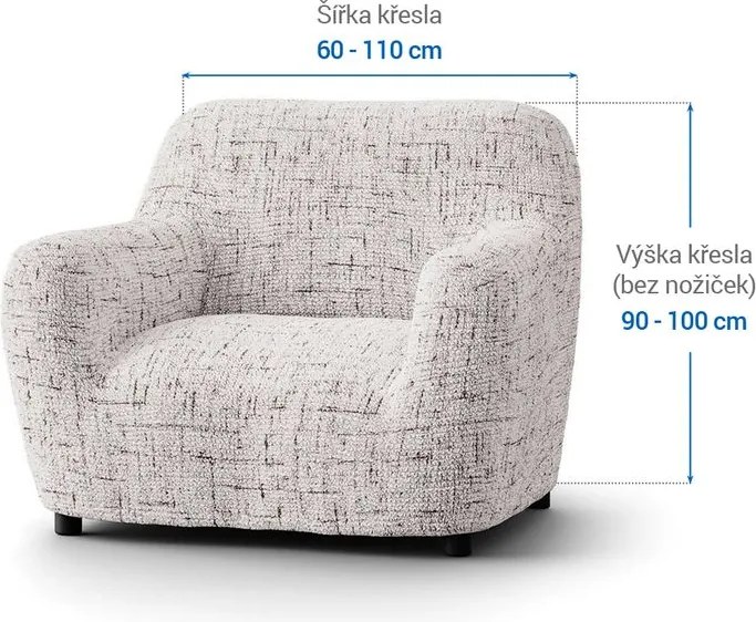 Gaico Huse bielastice VITTORIA smântânii fotoliu (l. 60 - 110 cm)