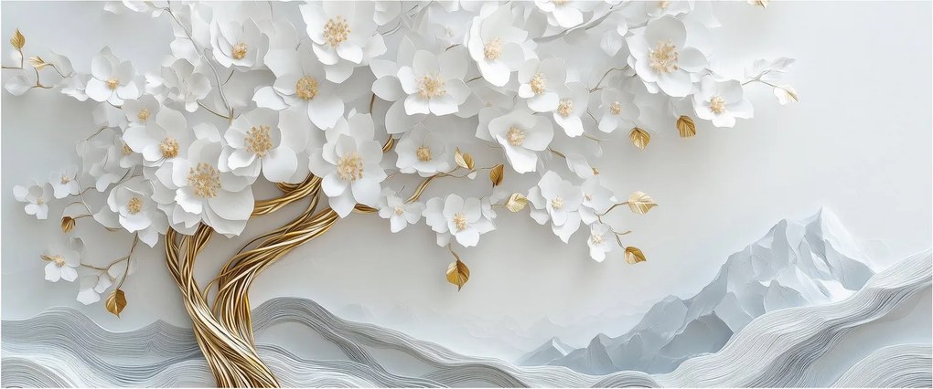 Tablou – Arborele vieții 3D elegant (120x50 cm)