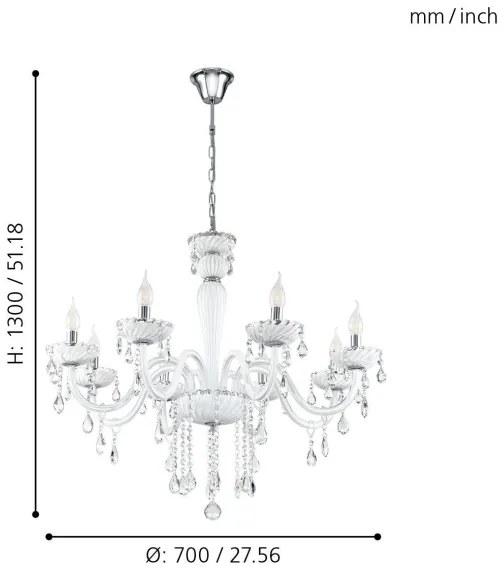 Eglo 39114 - Lustra CARPENTO 8x14/40W/230V