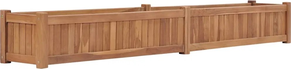 vidaXL Strat înălțat, 200x30x25 cm, lemn masiv de tec