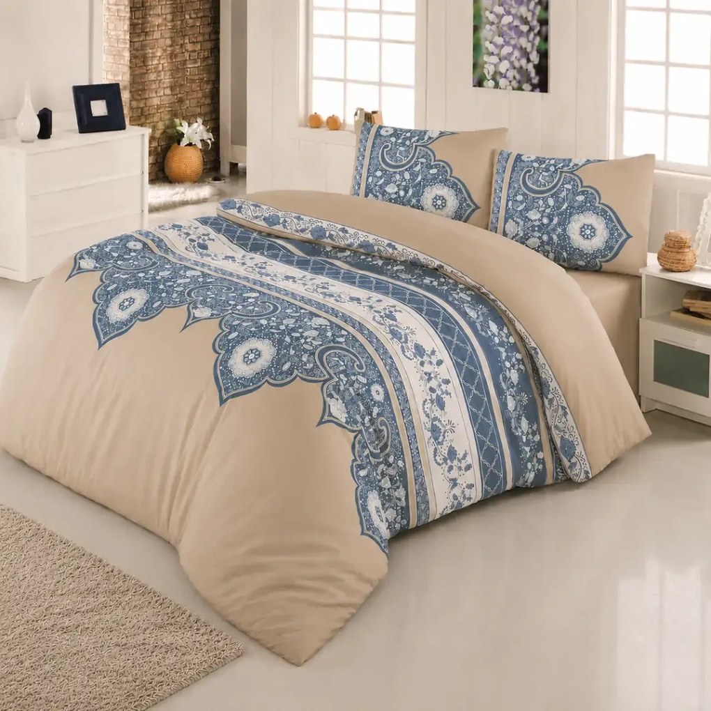 Lenjerie de pat bumbac satinat 2 persoane,homs,serie H280,00068
