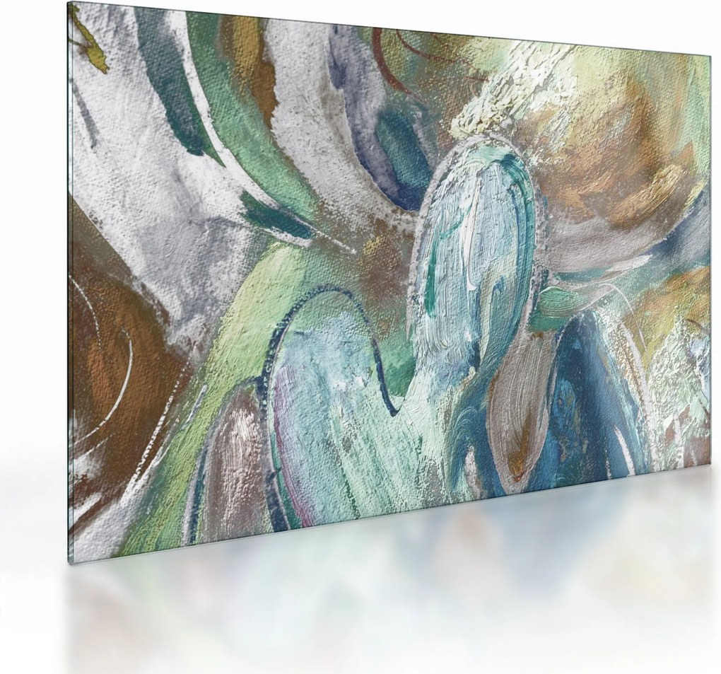 Tablou pe sticlă - Pictura figura abstractă (70x50 cm)