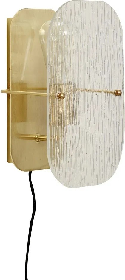 Aplică de perete alămie cu alimentare la priză Ruffle – Hübsch