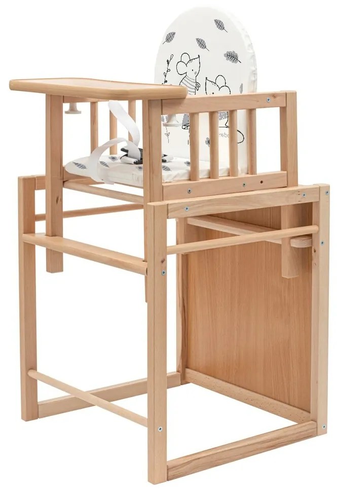 New Baby Scaun de masă din lemn pentru copii Jerry