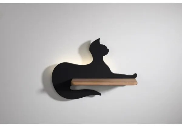 Aplică LED cu raft pentru copii BLACK CAT LED/5W/230V