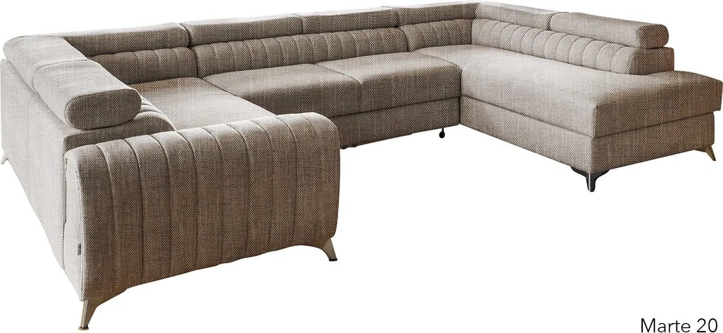 Colțar lemn masiv Formă U Extensibil Fabian 340x202cm Personalizabil - Vero 10, Dreapta