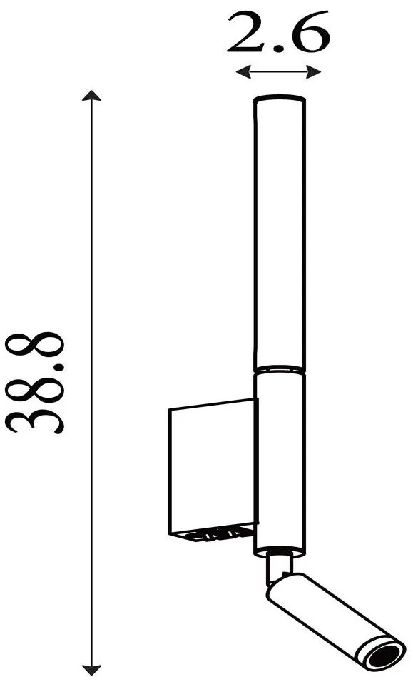 Aplica de perete cu reader LED Architect negru