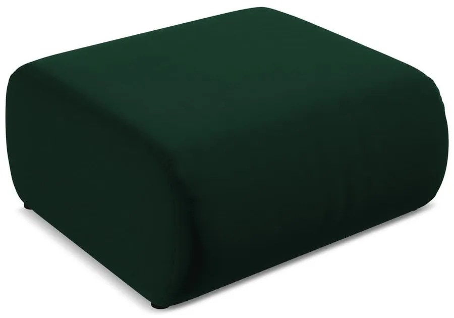 Taburet verde închis cu tapițerie din catifea Ekahi – Makamii