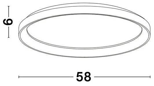 Plafoniera LED dimabila design circular PERTINO D-58cm