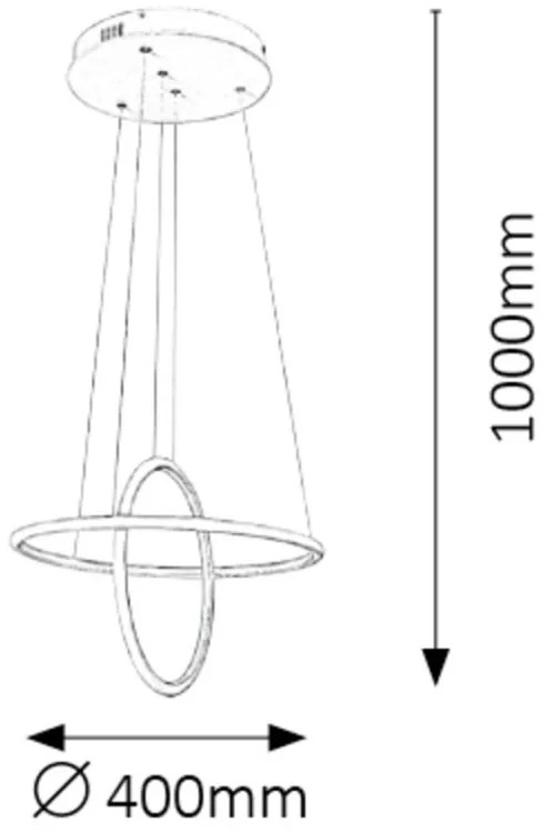 Lustra LED suspendata design modern circular Donatella 40cm