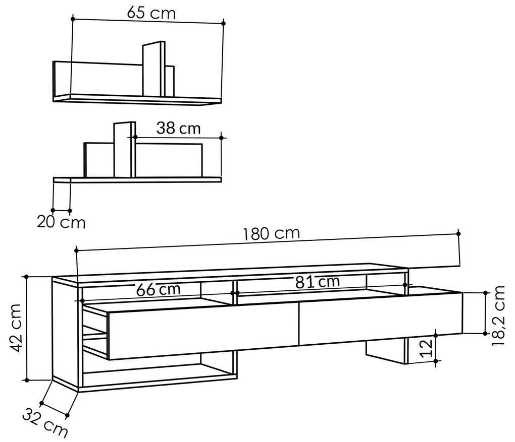Mobilier living Gama (Mokka deschis). 1071786