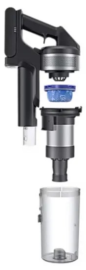 Resigilat: Aspirator vertical Samsung Jet65 Stick VC, 21.6V Li-ion, 410W, Cyclone, Motor inverter, 40 min, Negru