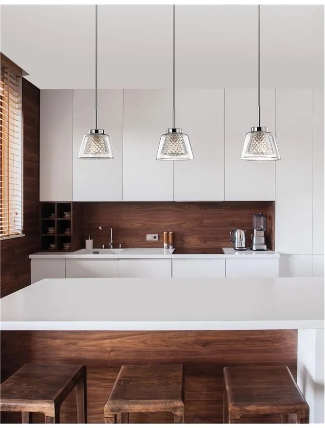 Lustra eleganta design modern cu 3 pendule Boccale