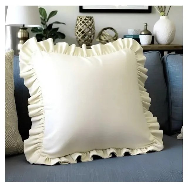 Față de pernă din amestec de bumbac 40x40 cm Ruffled – Mila Home
