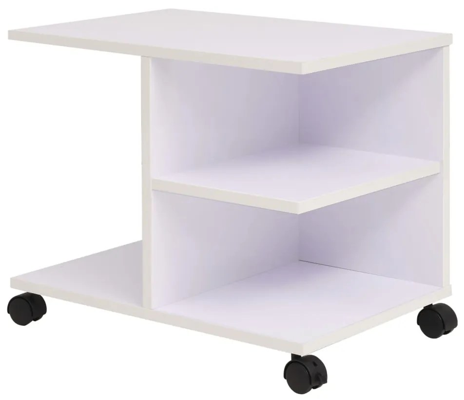 245724 vidaXL Raft rulant, 50 x 35 x 42 cm, alb