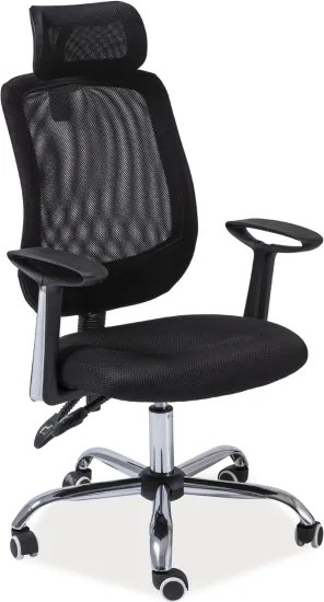 Scaun de birou negru FLEXISEAT Q-118RC